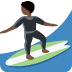 🏄🏿 person surfing: dark skin tone display on Twitter